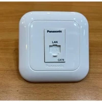 Panasonic Face Plate Data RJ45 1 port + 1 port Outlet Telephone RJ11 Cat 6 Panasonic
